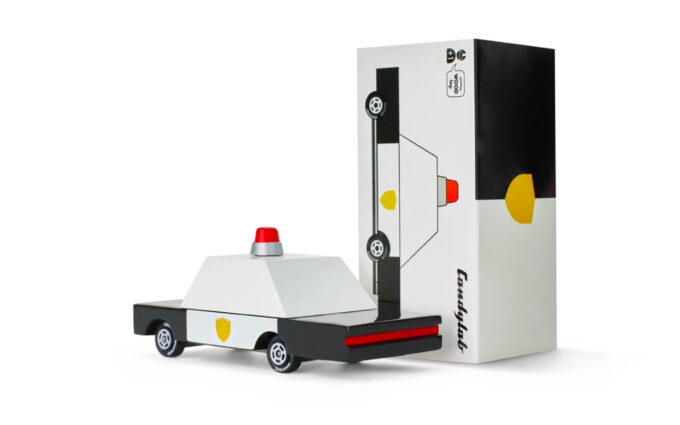 Houten auto - Candycar Shewiff politieauto