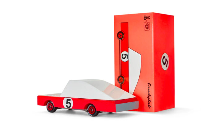 Houten auto - candycar Red Racer #5