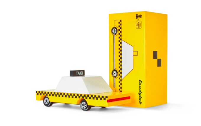 Houten auto - candycar Taxi