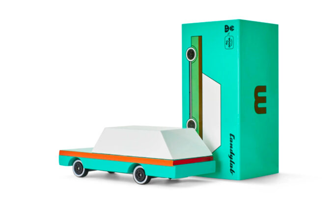 Houten auto - Candycar Tealwagon