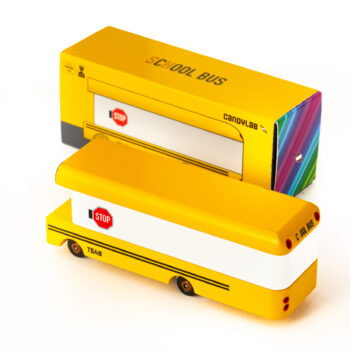 Houten auto - Schoolbus