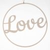 Houten flower hoop 'Love'