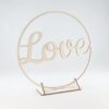 Houten flower hoop 'Love'