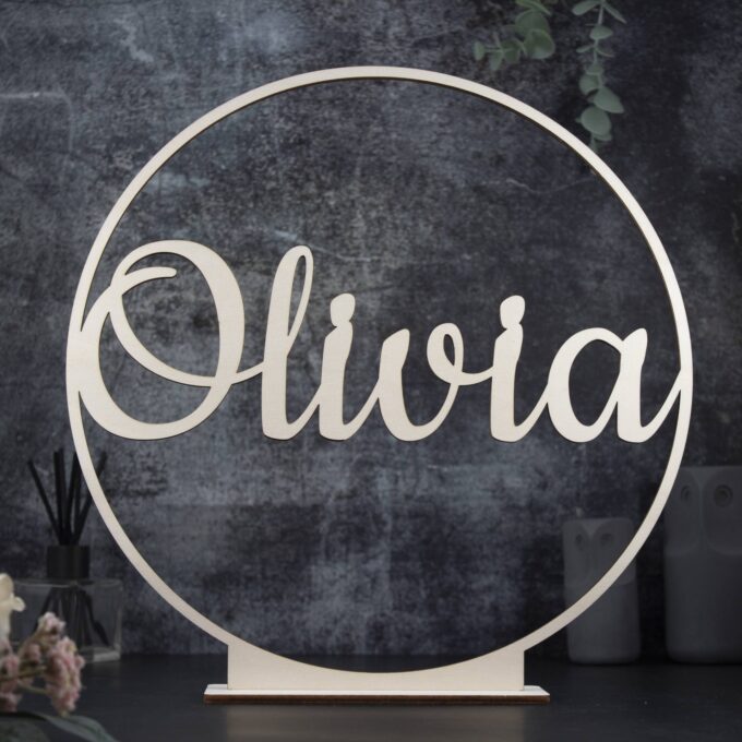 flower hoop met naam
