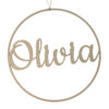 Houten flower hoop met naam