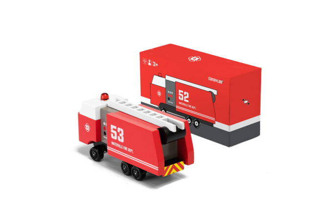 Houten auto - Candycar Fire Truck - brandweerwagen