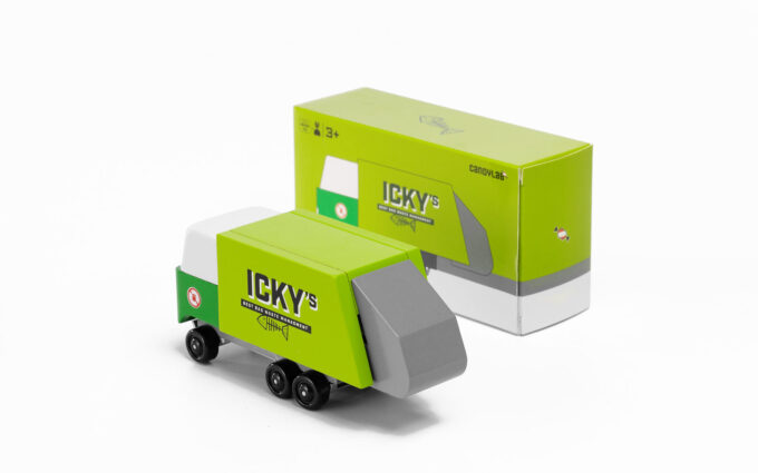 Houten auto - Candycar Garbage Truck - Vuilniswagen