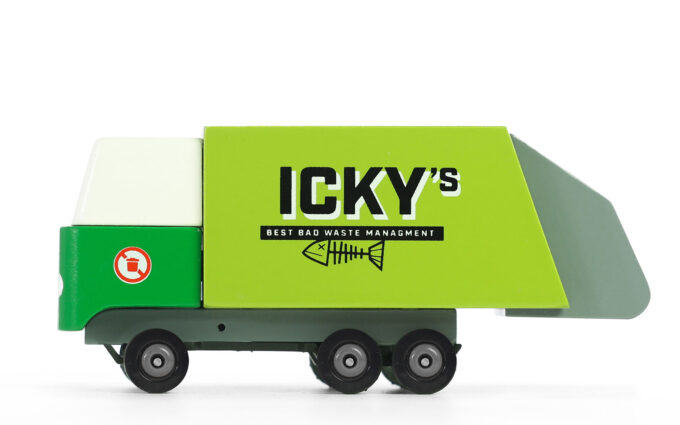 Houten auto - Candycar Garbage Truck - Vuilniswagen