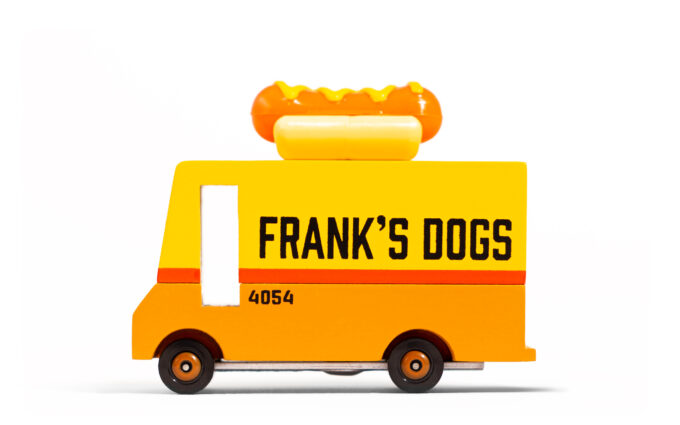 Houten auto - Candyvan Hot Dog Van