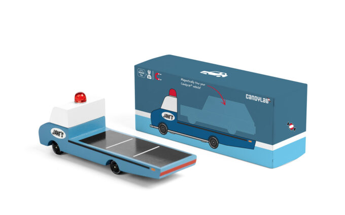 Houten auto - Candycar Jane's Tow Truck - takelwagen
