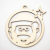 Kersthanger rond - kerstman ster