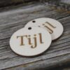 Houten label rond (50mm)