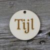 Houten label rond (50mm)