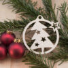 Kersthanger rond - kerstboom met ster
