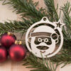 Kersthanger rond - kerstman ster