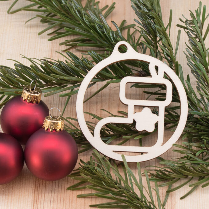 Kersthanger rond - kerstsok