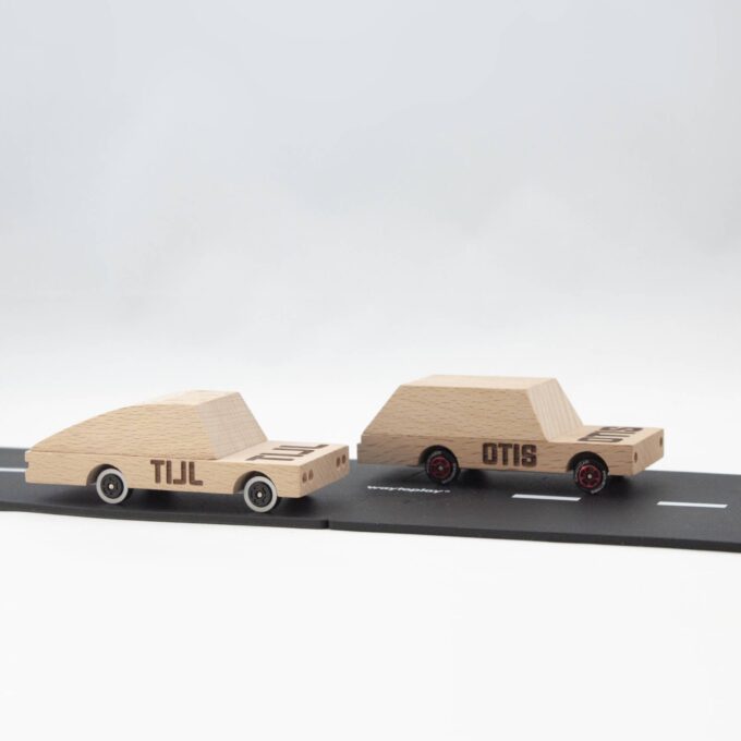 Houten Candylab auto met naam