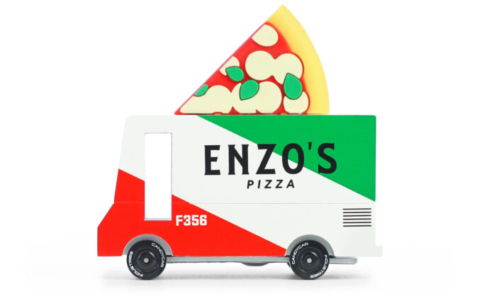Houten auto - Candycar Pizza Van