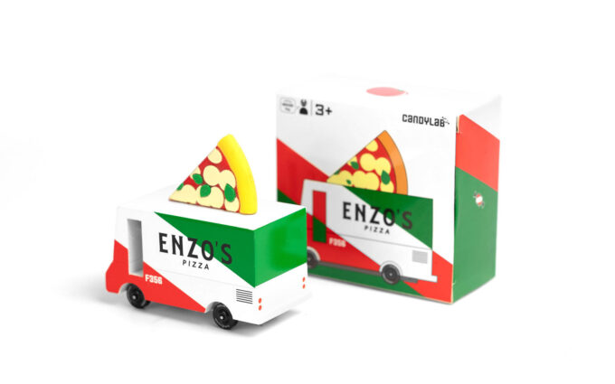 Houten auto - Candycar Pizza Van