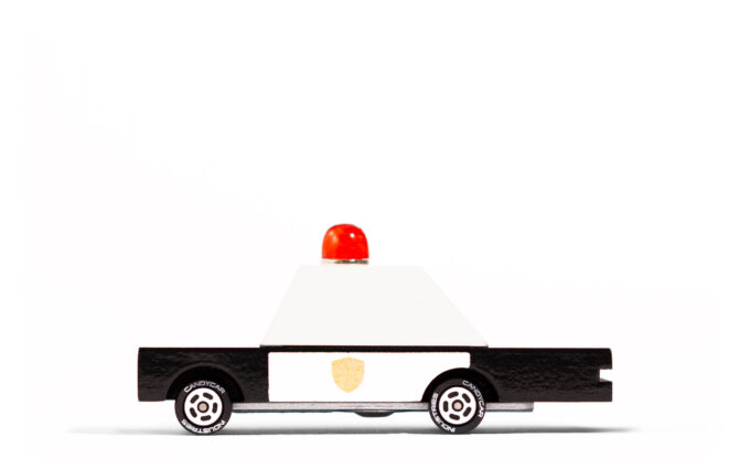 Houten auto - Candycar Shewiff politieauto