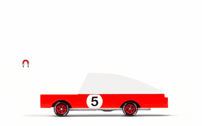Houten auto - candycar Red Racer #5