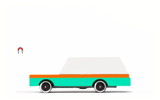 Houten auto - Candycar Tealwagon