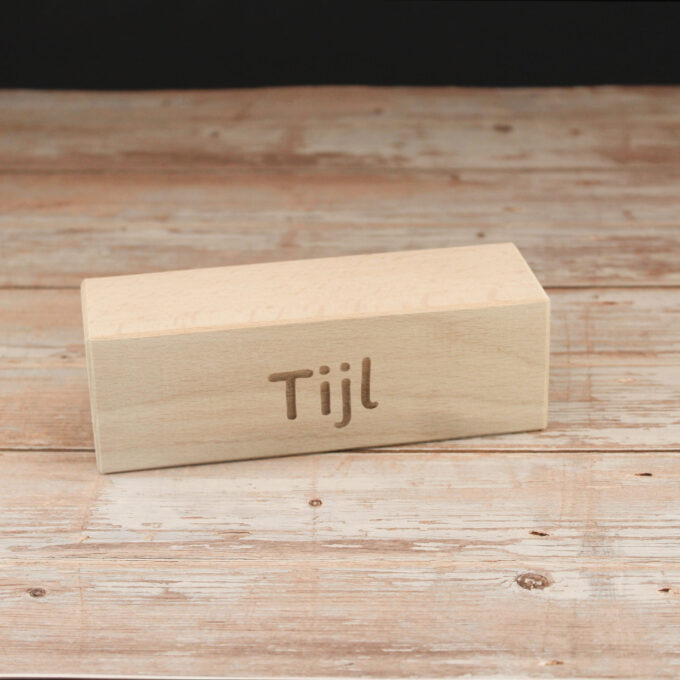 Houten blok met naam