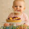 Cake topper 'eerste verjaardag'
