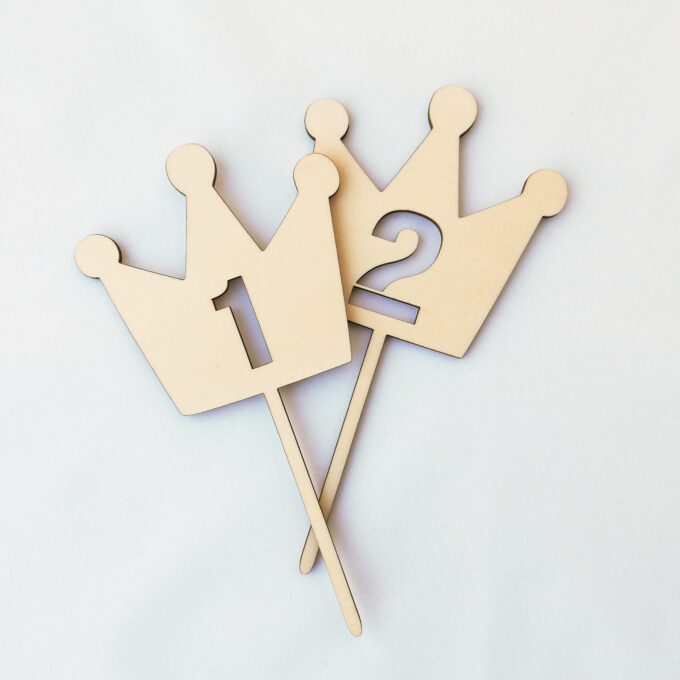 Cake topper kroon