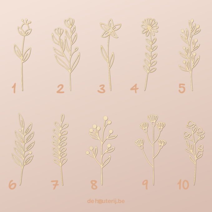 Houten wilde bloemen