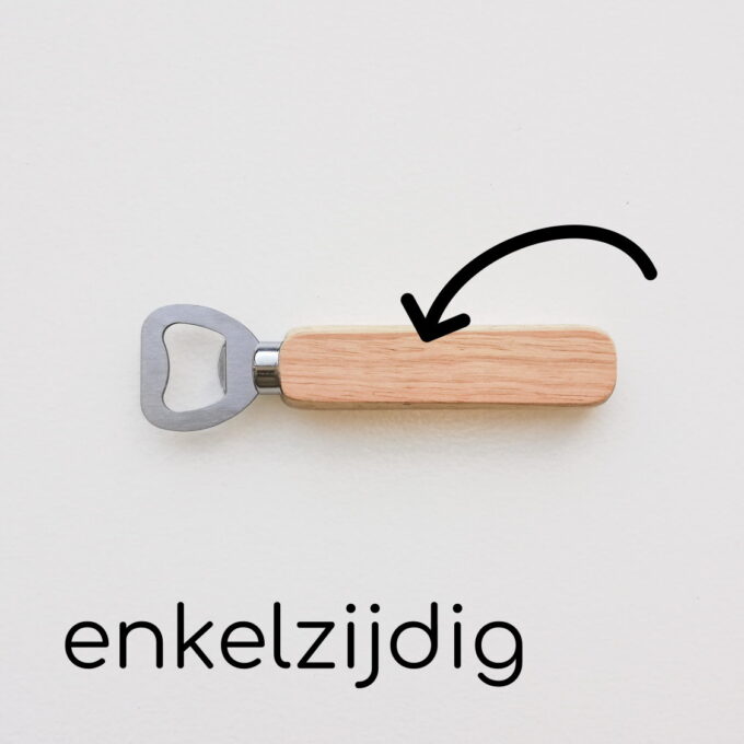 Flesopener gepersonaliseerd - enkelzijdig