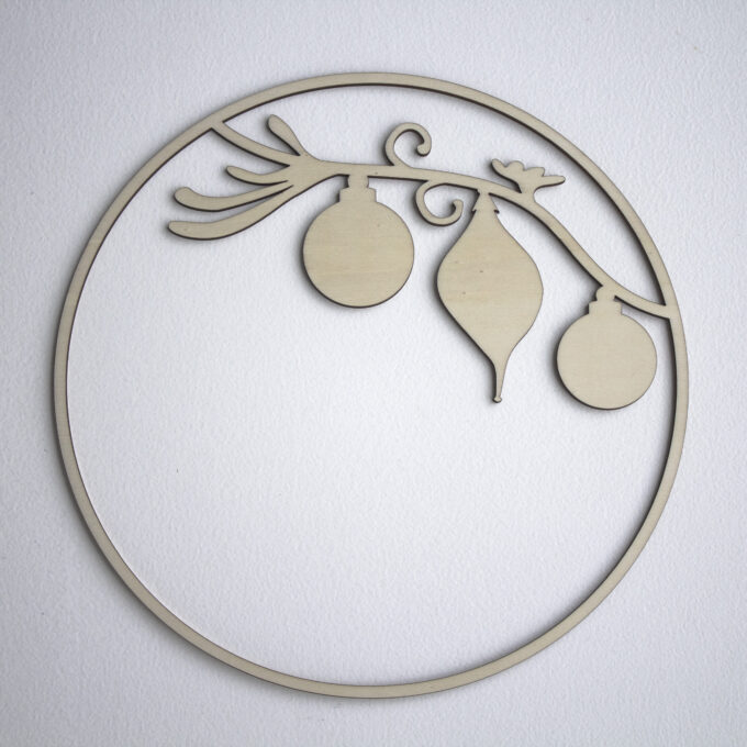Flower hoop kerst - Kerstballen