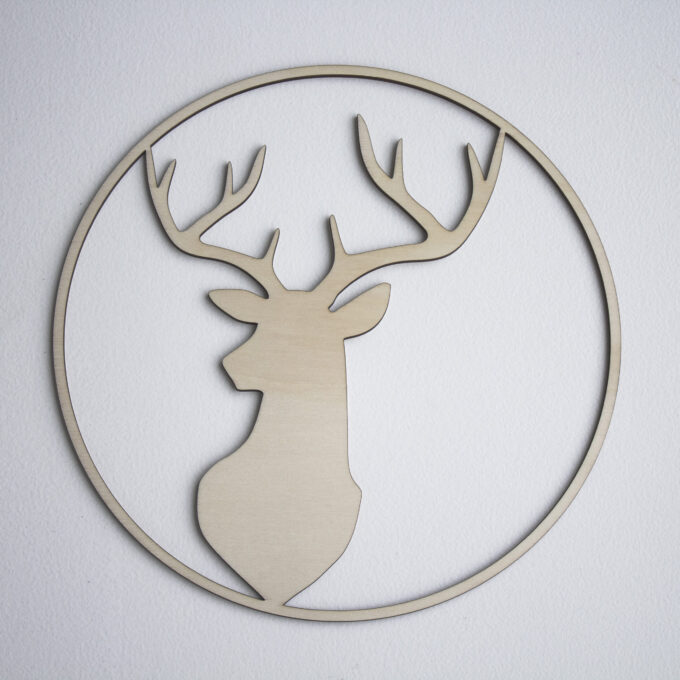 Flower hoop kerst - Rendier hoofd
