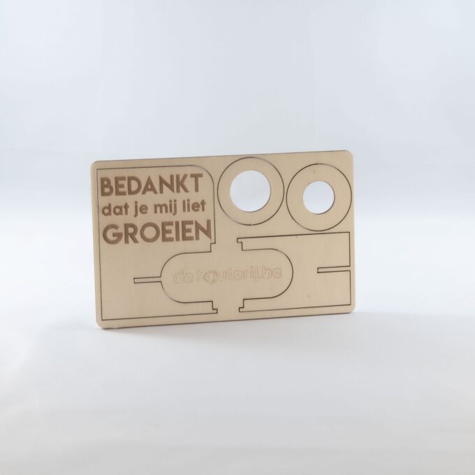 Staander voor luchtplantje "bedankt dat je me liet groeien"