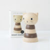 Houten stapeltoren - poes